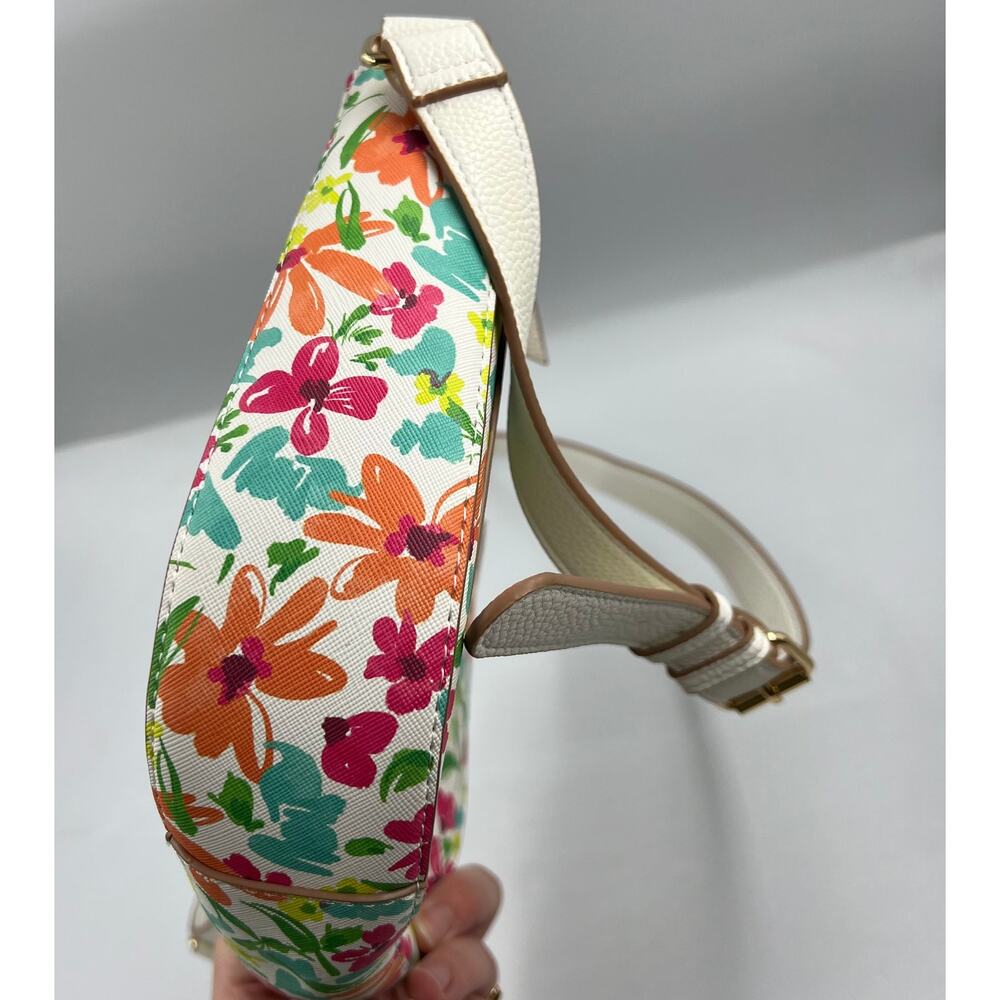 Nanette Lepore Floral Sunflower Crossbody Shoulder Purse Spring Zippered Handbag - Picture 5 of 11